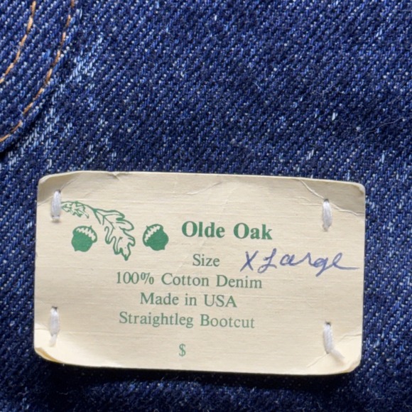 Vintage AFSCME White Oak Cone Denim Mens Vest XL 30th Convention Vegas 1992 NEW - Picture 8 of 16